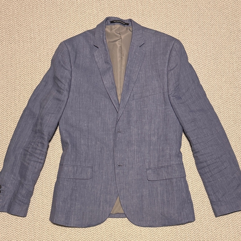 Men's blue linen Blazer